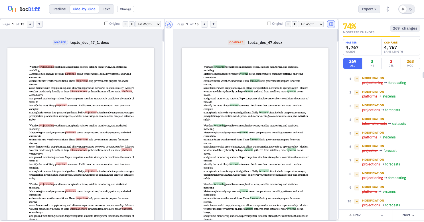 RedlineIQ screenshot